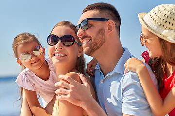 Image showing happy family on summer beach