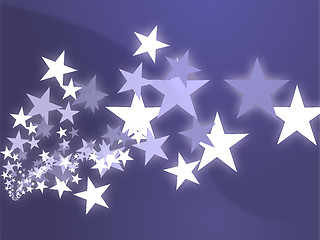 Image showing Flying stars illustration