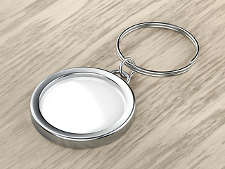 Image showing Blank round keychain