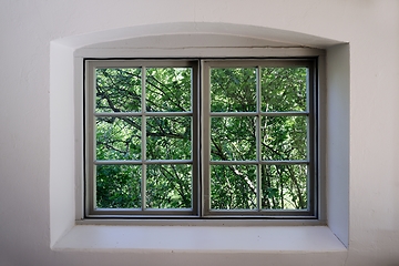 Image showing view from the old window to the garden