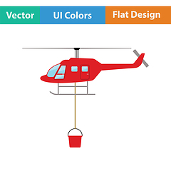 Image showing Fire service helicopter icon