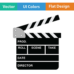 Image showing Movie clap board icon