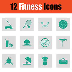 Image showing Fitness icon set