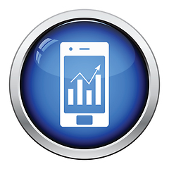 Image showing Smartphone with analytics diagram icon