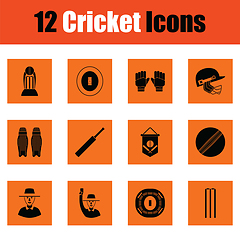 Image showing Cricket icon set