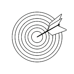 Image showing Icon of Target with dart