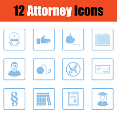 Image showing Set of attorney icons