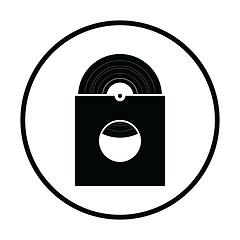 Image showing Vinyl record in envelope icon