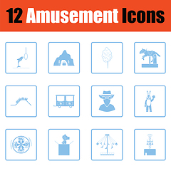 Image showing Amusement park icon set