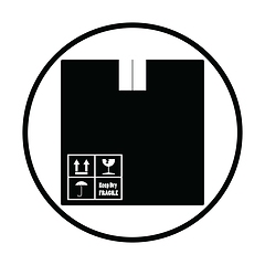Image showing Cardboard package box icon