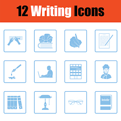 Image showing Set of writing icons