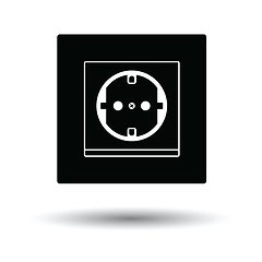 Image showing Europe electrical socket icon