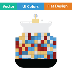 Image showing Container ship icon