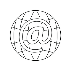 Image showing Global e-mail icon