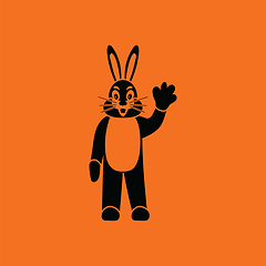 Image showing Hare puppet doll icon