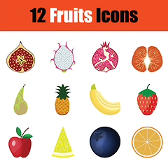 Image showing Fruit icon set