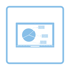 Image showing Laptop with analytics diagram icon