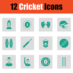 Image showing Cricket icon set