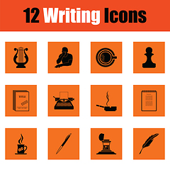 Image showing Set of writing icons