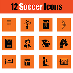 Image showing Set of soccer icons