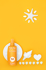 Image showing SPF Factor 50 Sunscreen for Skin Cancer Protection