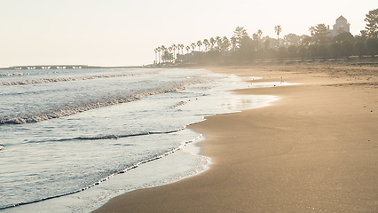 Image showing Sand beach and sunlight