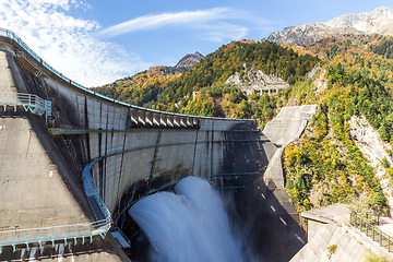 Image showing Discharge water from kurobe dam