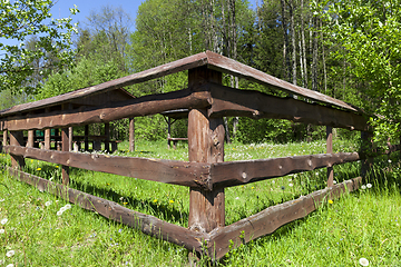 Image showing wooden fence