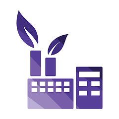 Image showing Ecological industrial plant icon