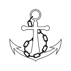 Image showing Icon of sea anchor with chain