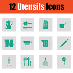 Image showing Utensils icon set