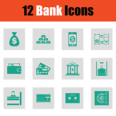 Image showing Bank icon set