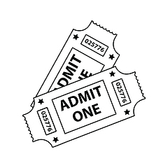 Image showing Cinema tickets icon