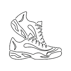 Image showing Icon of Fitness sneakers