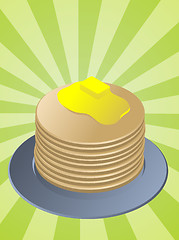 Image showing Stack of pancakes
