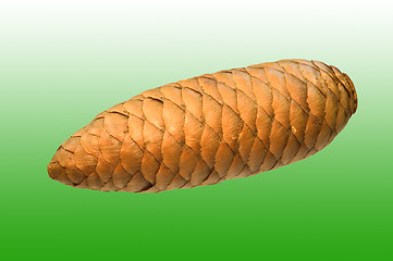 Image showing A cone w green background