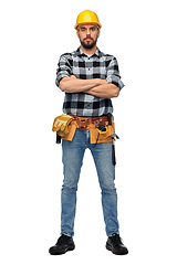 Image showing male worker or builder with crossed arms