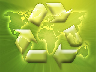 Image showing Recycling eco symbol