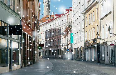 Image showing empty street of Tallinn city old town