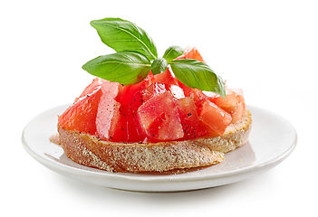 Image showing bruschetta with tomato