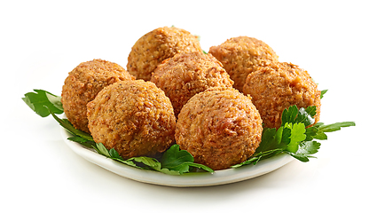 Image showing plate of falafel balls