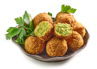 Image showing bowl of falafel balls