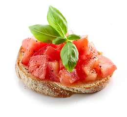 Image showing bruschetta with tomato