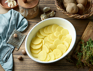 Image showing process of making potato gratin