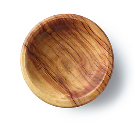 Image showing empty olive wood bowl