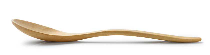 Image showing new wooden empty spoon