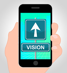 Image showing Vision Symbols Show Corporate Planning 3d Illustration