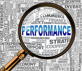 Image showing Performance Magnifier Indicates Efficiency Evaluation 3d Renderi