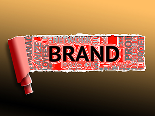 Image showing Brand Word Indicates Company Identity 3d Illustration