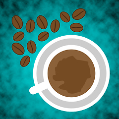 Image showing Coffee Beans Represents Barista And Brewed Beverage